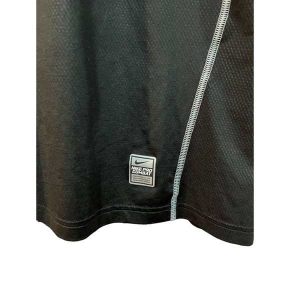 Nike Pro Combat Hypercool Workout Athletic Shirt Black Gray Size XL - Picture 4 of 4